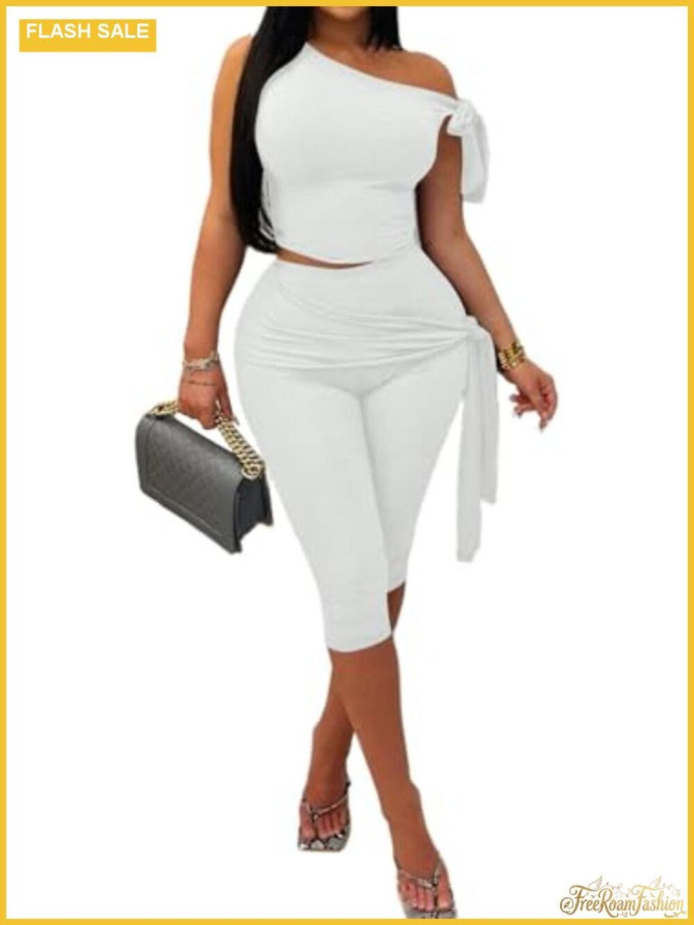 Off Shoulder Crop Top Legging Pant Set 2 Piece Tracksuit